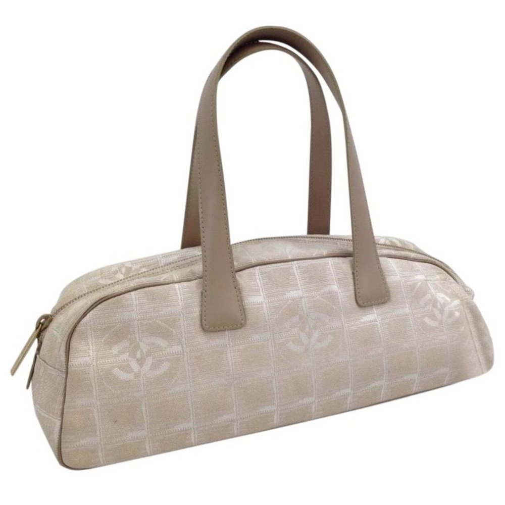 CHANEL CC LOGO TRAVEL LINE MINI ALMA TOP HANDLES BOWLING SATCHEL HANDBAG